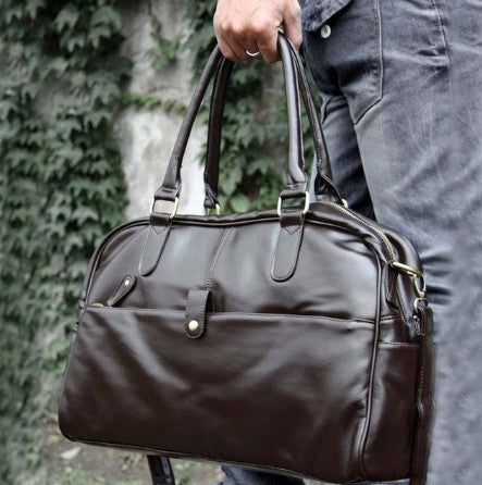 Versatile Black Solid Waterproof Weekend Travel Bags